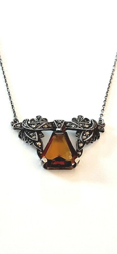 Art deco silber collier - deco,