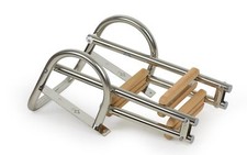 Badeleiter Edelstahl Holz 3