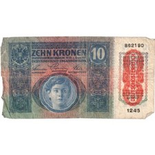 [#1290805] Banknote, Österreich, 10 Kronen, 1915, 1915-01-02, KM:51a, ss(20-25)