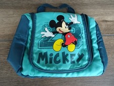 Kosmetiktasche Waschtasche Kulturbeutel Waschbeutel Mickey grün mit Spiegel