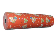 Geschenkpapier-Rolle Weihnachten, Kinder 69 cm. Breit  ca. 300 Meter lang 16 Kg.