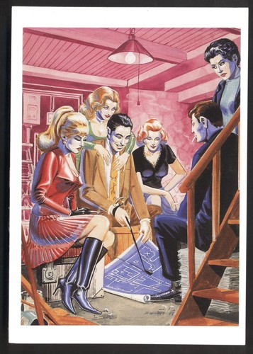 Modern postcard glamour art - postcard:,