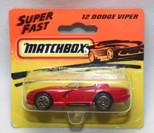 my1120, Matchbox 1994 Motorcity MC-410 12 Dodge Viper red rot Blister ist ZU!