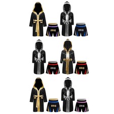 Kids Boys Anzug Ausbildung Outfit Boxen Set Umhang Halloween Kickboxen Karneval