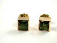Super edle Ohrstecker mit Peridot  Gold 750 - Goldschmiedearbeit