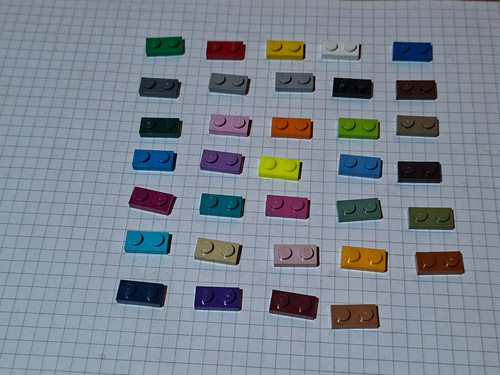 Lego basic 1x2 flach platte - flach,