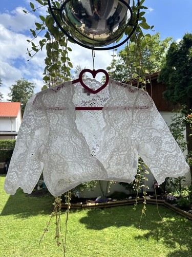 Dirndlbluse spitze weiß - spitze,weiß,, mit