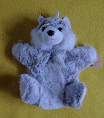 Handpuppen husky plüsch - handpuppen,