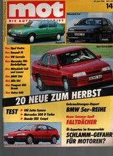 Zeitschrift MOT Auto #14 von 1988 Renault 19 Colt Jetta CRX Coupe Vectra Corrado