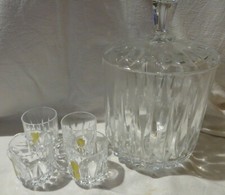 Alt antik Nachtmann Bowle Set Vintage  BleiKristall