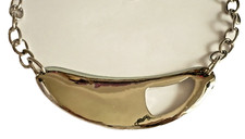 klasse Collier Kette 45 - 53,5 cm große Kettenglieder ModeSchmuck silber NEU