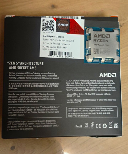 Amd ryzen 9700x am5 desktop - ryzen,