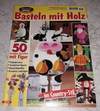 Basteln mit Holz Heft + Vorlagebogen Kreatives Laubsägen Deko im Countrystil DIY
