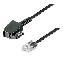 DSL Internet Router Kabel 1 m FritzBox Speedport EasyBox TAE F RJ45 schwarz 1m