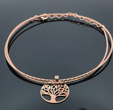 OMEGAREIF & LEBENSBAUM ANHÄNGER  AUS 925/- SILBER ROSÉVERGOLDET SCHMUCKJAGD