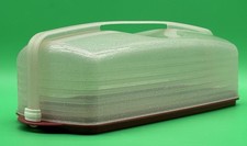 Tupperware Wiener Walzer Kasten Kuchen Transport Behälter 39 cm Rot Glitter