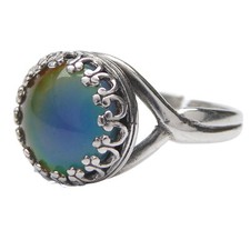 Stimmungsring Mood Ring Farbwechsel verstellbarer Ring 925 Sterling Silber