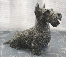 Hund Scottish Terrier, Fa. Castagna 1988, Italy,  13 cm, schwarz, massiv