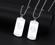 Sternzeichen Halskette mit Anhänger Kette Edelstahl Geschenk steel silber Glück