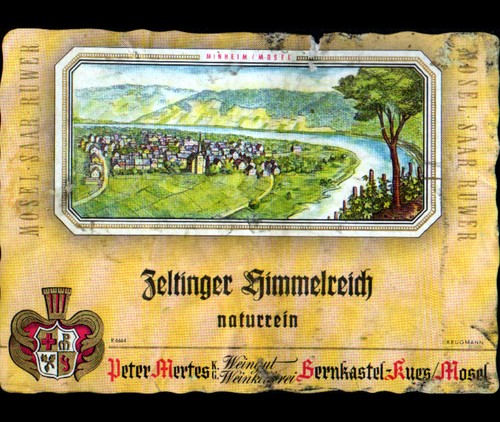 Antique wine label zeltinger - antique,