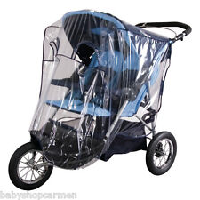 Regenplane Regenverdeck  Zwillingsjogger Zwillings Sportwagen Zwillingswagen 