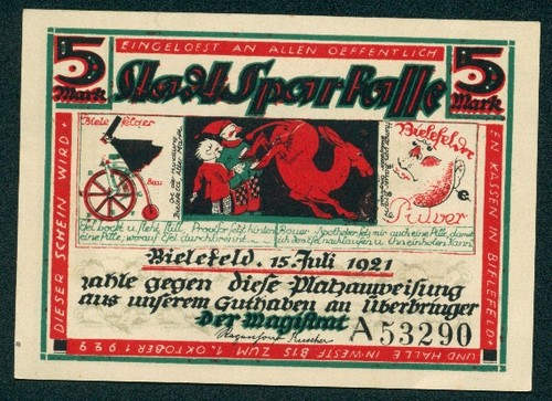 Notgeld bielefeld 1921 5 - notgeld, 1921,