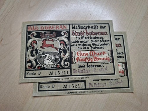 Notgeld bad doberan pfennig - notgeld,