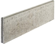 Beton Rasenbordstein grau beidseitig abgerundet 100 cm x 5 cm x 30 cm