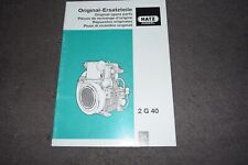 Ersatzteilliste Ersatzteilekatalog Hatz Diesel Motor 2G40 11/03 erstklassig