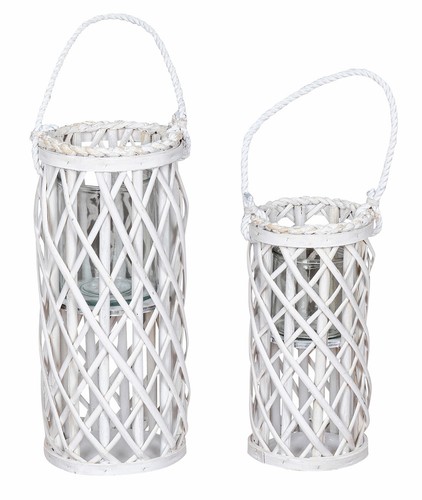 2er set laterne windlicht - set,