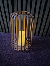 ELAMBIA Design-Windlicht inkl. LED-Kerze Flamme Luma, Timer outdoorgeeignet M15o