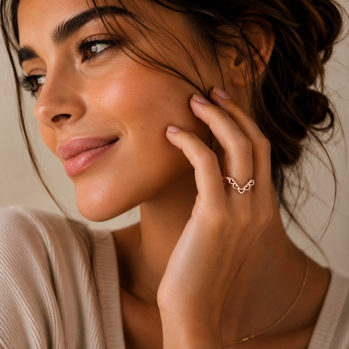 Curved ring 925 sterling - curved,
