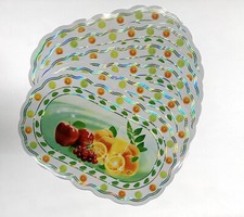 Platzdeckchen Platzset abwaschbar Kunststoff PVC- 6 Stück Motive Obst-3622-7