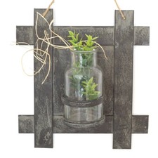 Wandvase DekoVase Metall  Glas