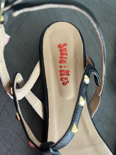 Vero cuoio sandalen - cuoio, schwarz