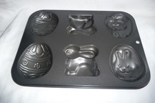 Osterbackform mit Eiern und Hasen - Sehr guter Zustand