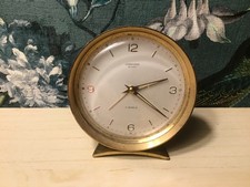 Junghans Tischuhr Bivox Reise Wecker Messing Space Age Germany