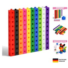 Mathe Steckwürfel 100 Stück, Lernspielzeug für Kinder 3-8 Jahre