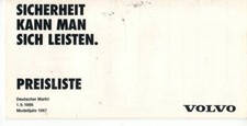 VOLVO Preisliste Modelljahr