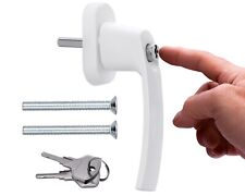FENSTERGRIFF abschließbar Fenstergriffe WEIß Kindersicherung METALL 2x Schlüssel
