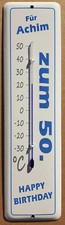 Emailschild Thermometer mit