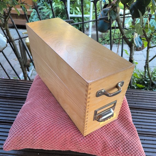 Alter karteikasten holz - karteikasten,