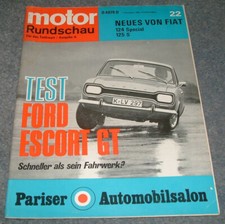 Motor Rundschau 22/68 Ford Escort GT Hundeknochen, Fiat 124 S, 125 Spezial