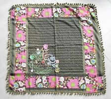 PASSIGATTI Tuch Schal Baumwolle Hippe Folklore Ibiza Boho Blüten Perlen 