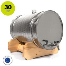 Edelstahlfass liegend 30 Liter