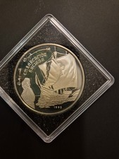 Westsahara, 500 Pesetas Silbermünze, 1990 in Kapsel. 