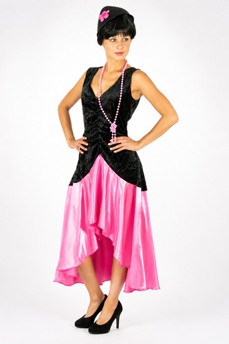 20er jahre kleid pink - jahre, schwarz