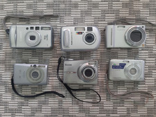 6 x Fotoapparate Konvolut Canon Kodak Panasonic Sony diverses Zubehörpaket