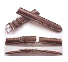 ECHTLEDERUHRBAND BRAUN MIT