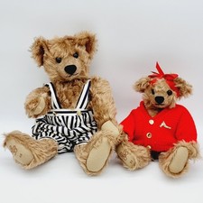 Bo Bears Konvolut 5 mit zwei Teddybären 45 cm / 30 cm Mohair